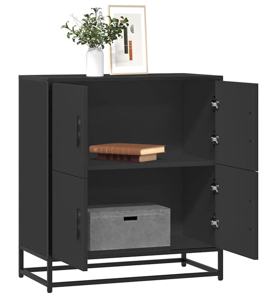 Sideboard Schwarz 68x35x76 cm Holzwerkstoff