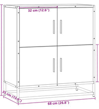 Sideboard Braun Eichen-Optik 68x35x76 cm Holzwerkstoff