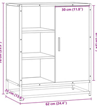 Sideboard Schwarz 62x35x76 cm Holzwerkstoff