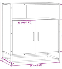 Sideboard Braun Eichen-Optik 68x35x76 cm Holzwerkstoff