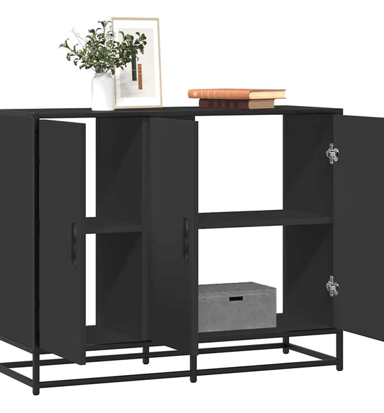 Sideboard Schwarz 94x35x76 cm Holzwerkstoff