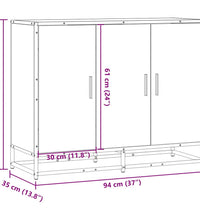 Sideboard Räuchereiche 94x35x76 cm Holzwerkstoff