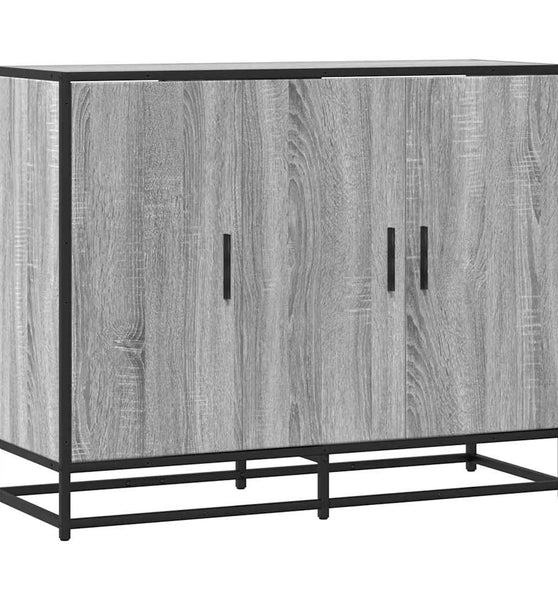 Sideboard Grau Sonoma 94x35x76 cm Holzwerkstoff