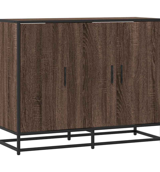 Sideboard Braun Eichen-Optik 94x35x76 cm Holzwerkstoff