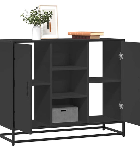 Sideboard Schwarz 92x35x76 cm Holzwerkstoff
