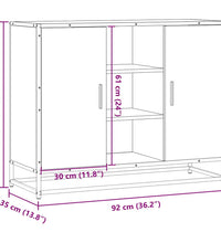 Sideboard Räuchereiche 92x35x76 cm Holzwerkstoff