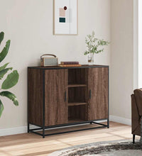 Sideboard Braun Eichen-Optik 92x35x76 cm Holzwerkstoff
