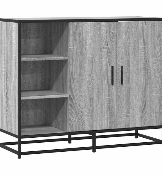 Sideboard Grau Sonoma 92x35x76 cm Holzwerkstoff