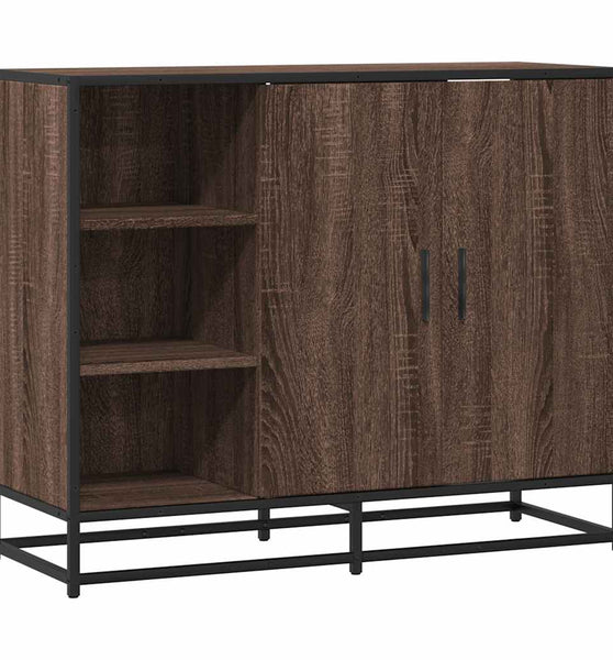 Sideboard Braun Eichen-Optik 92x35x76 cm Holzwerkstoff