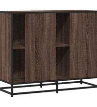 Sideboard Braun Eichen-Optik 92x35x76 cm Holzwerkstoff