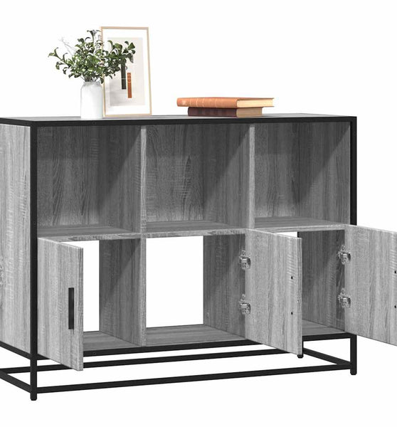 Sideboard Grau Sonoma 100x35x76 cm Holzwerkstoff