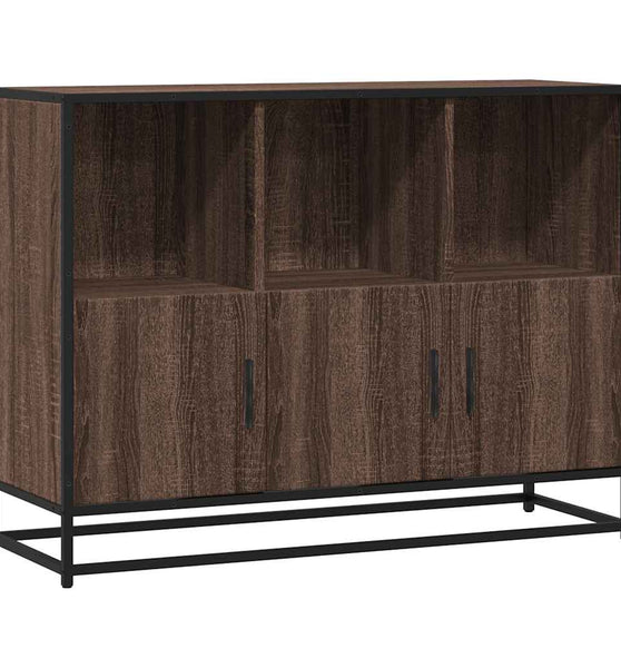 Sideboard Braun Eichen-Optik 100x35x76 cm Holzwerkstoff