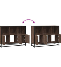 Sideboard Braun Eichen-Optik 100x35x76 cm Holzwerkstoff