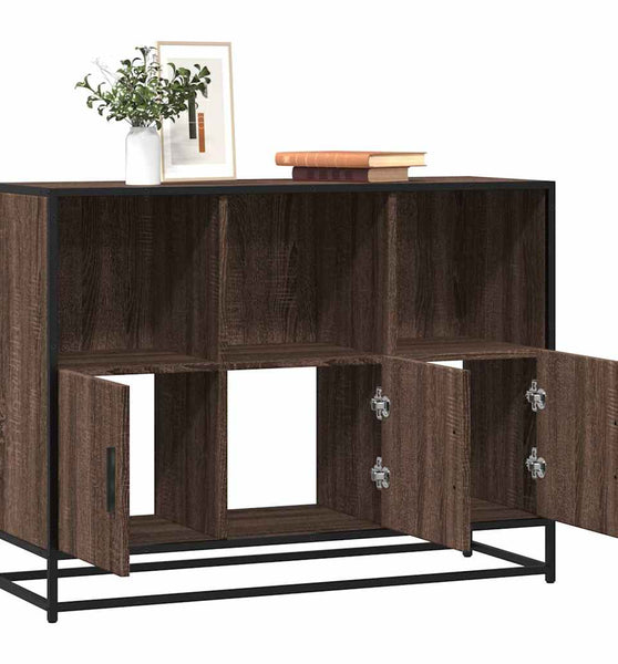 Sideboard Braun Eichen-Optik 100x35x76 cm Holzwerkstoff