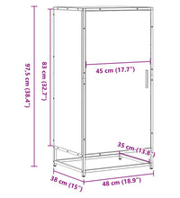 Schuhregal Braun Eichen-Optik 48x38x97,5 cm Holzwerkstoff