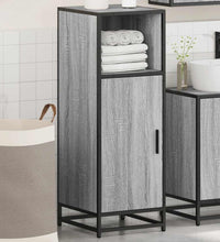 Badschrank Grau Sonoma 35x37,5x100 cm Holzwerkstoff