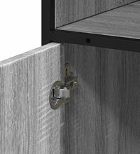 Badschrank Grau Sonoma 35x37,5x100 cm Holzwerkstoff