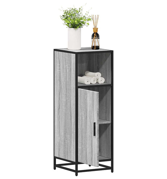 Badschrank Grau Sonoma 35x37,5x100 cm Holzwerkstoff