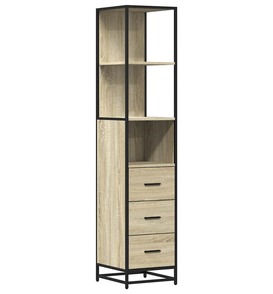 Badschrank Sonoma-Eiche 35x37,5x166 cm Holzwerkstoff