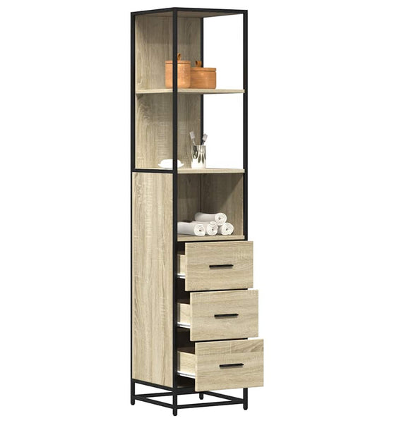 Badschrank Sonoma-Eiche 35x37,5x166 cm Holzwerkstoff