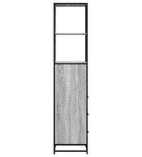 Badschrank Grau Sonoma 35x37,5x166 cm Holzwerkstoff