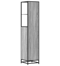 Badschrank Grau Sonoma 35x37,5x166 cm Holzwerkstoff