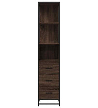 Badschrank Braun Eichen-Optik 35x37,5x166 cm Holzwerkstoff