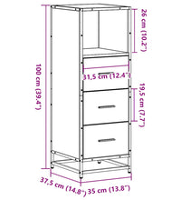 Badschrank Sonoma-Eiche 35x37,5x100 cm Holzwerkstoff