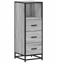 Badschrank Grau Sonoma 35x37,5x100 cm Holzwerkstoff