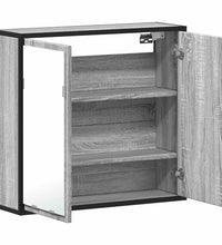 Bad-Spiegelschrank Grau Sonoma 65x20x60 cm Holzwerkstoff