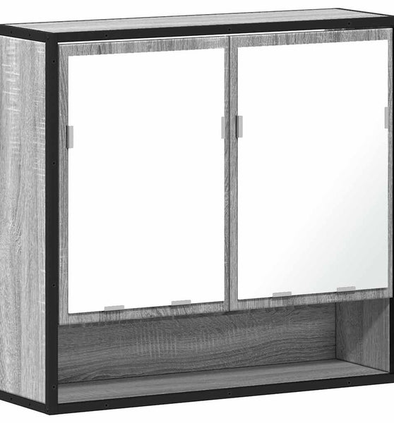 Bad-Spiegelschrank Grau Sonoma 65x20x60 cm Holzwerkstoff