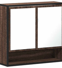 Bad-Spiegelschrank Braun Eichen-Optik 65x20x60 cm Holzwerkstoff