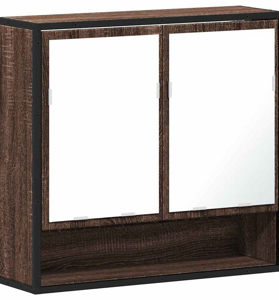 Bad-Spiegelschrank Braun Eichen-Optik 65x20x60 cm Holzwerkstoff