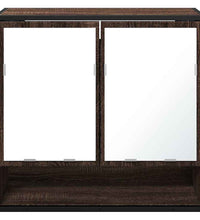 Bad-Spiegelschrank Braun Eichen-Optik 65x20x60 cm Holzwerkstoff