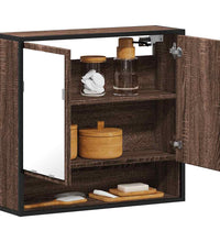 Bad-Spiegelschrank Braun Eichen-Optik 65x20x60 cm Holzwerkstoff