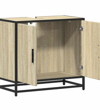 Badschrank Sonoma-Eiche 65x33x60 cm Holzwerkstoff