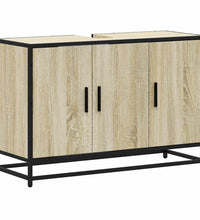 Waschbeckenunterschrank Sonoma-Eiche 90x33x60 cm Holzwerkstoff