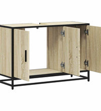 Waschbeckenunterschrank Sonoma-Eiche 90x33x60 cm Holzwerkstoff