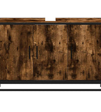 Waschbeckenunterschrank Räuchereiche 90x33x60 cm Holzwerkstoff