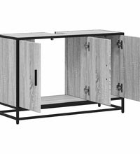 Waschbeckenunterschrank Grau Sonoma 90x33x60 cm Holzwerkstoff