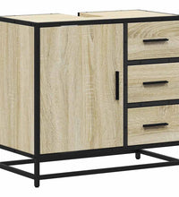 Badschrank Sonoma-Eiche 65x33x60 cm Holzwerkstoff
