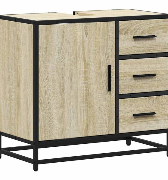 Badschrank Sonoma-Eiche 65x33x60 cm Holzwerkstoff