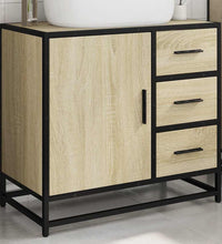 Badschrank Sonoma-Eiche 65x33x60 cm Holzwerkstoff