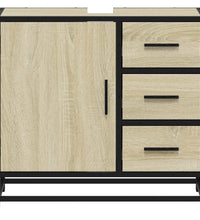 Badschrank Sonoma-Eiche 65x33x60 cm Holzwerkstoff