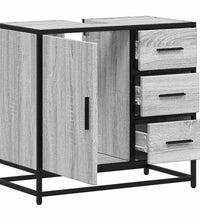 Waschbeckenunterschrank Grau Sonoma 65x33x60 cm Holzwerkstoff