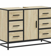 Waschbeckenunterschrank Sonoma-Eiche 80x33x60 cm Holzwerkstoff