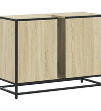 Waschbeckenunterschrank Sonoma-Eiche 80x33x60 cm Holzwerkstoff