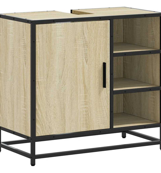 Badschrank Sonoma-Eiche 65x33x60 cm Holzwerkstoff