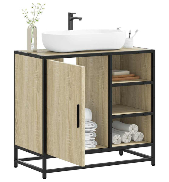 Badschrank Sonoma-Eiche 65x33x60 cm Holzwerkstoff