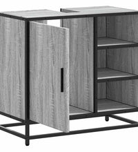 Waschbeckenunterschrank Grau Sonoma 65x33x60 cm Holzwerkstoff